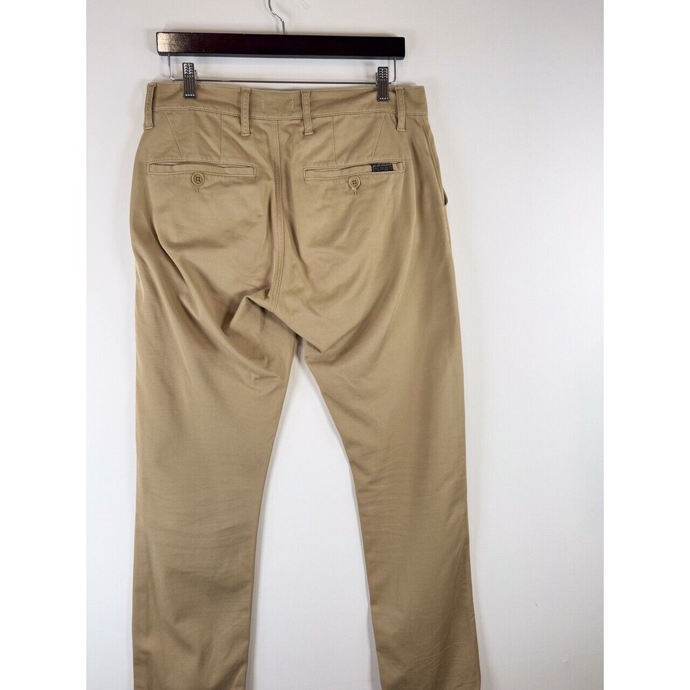 7 For All Mankind Mens Pants Brown Chino Straight Leg Flat Front Classic 32x29 - Picture 9 of 12